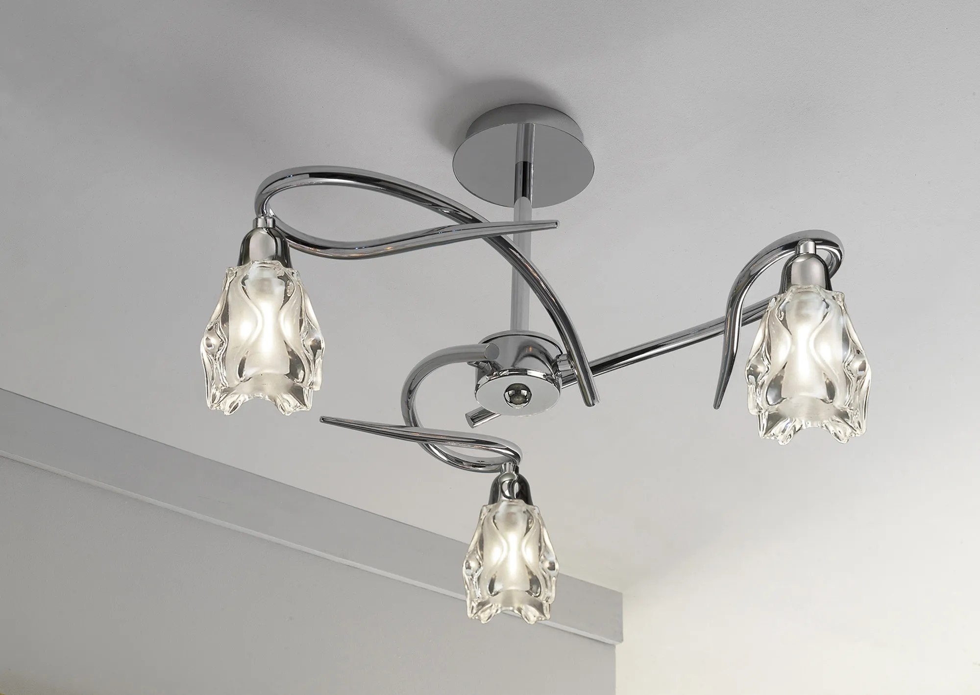 Amel Polished Chrome Ceiling Lights Mantra Semi Flush Fittings Amel Polished Chrome Ceiling Lights Mantra Semi Flush Fittings